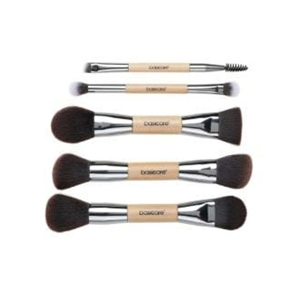 *NUEVO* Kit 5 brochas de maquillaje dobles con estuche BA8016