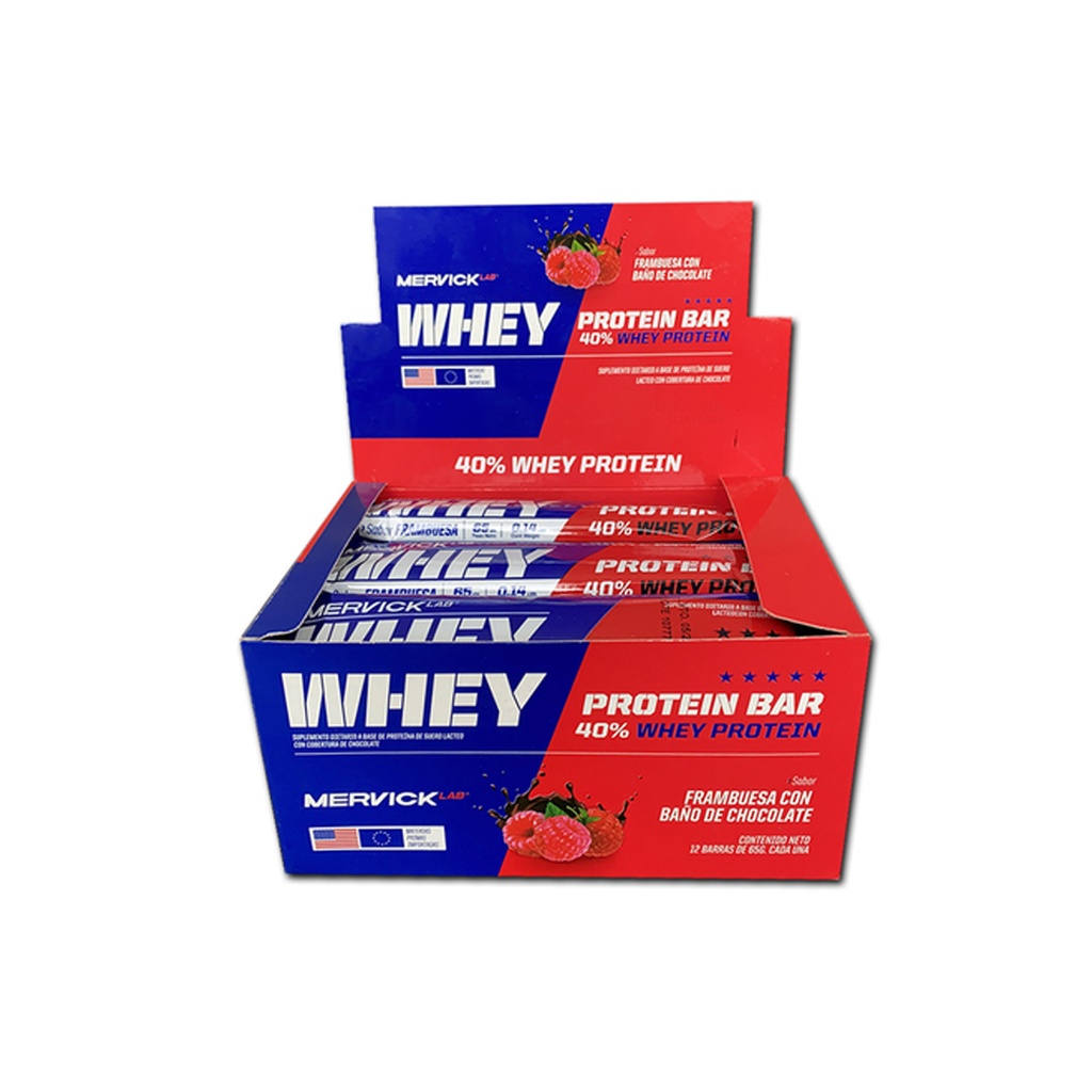 WHEY PROTEIN BAR SABOR FRUTOS ROJOS  46 GRS 35% PROTEIN MER142