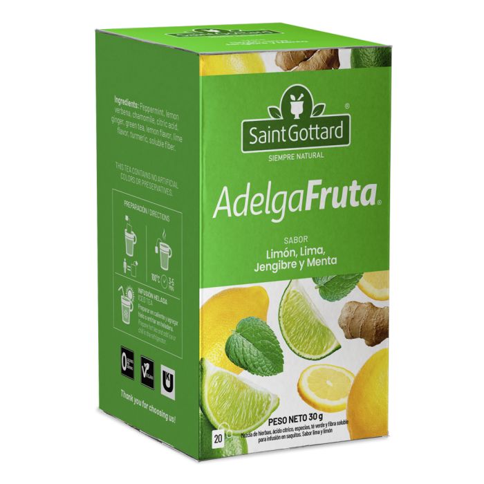  Adelgafruta Diet. Low Carb sabor limón, lima, jengibre y menta AA42 