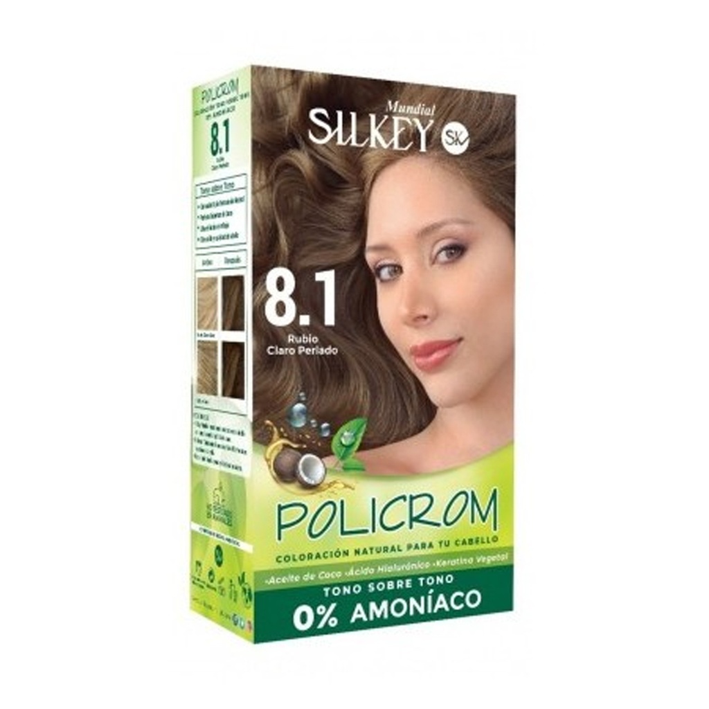 RUBIO CLARO PERLADO POLICROM SIN AMONIACO KIT SK41.8.1