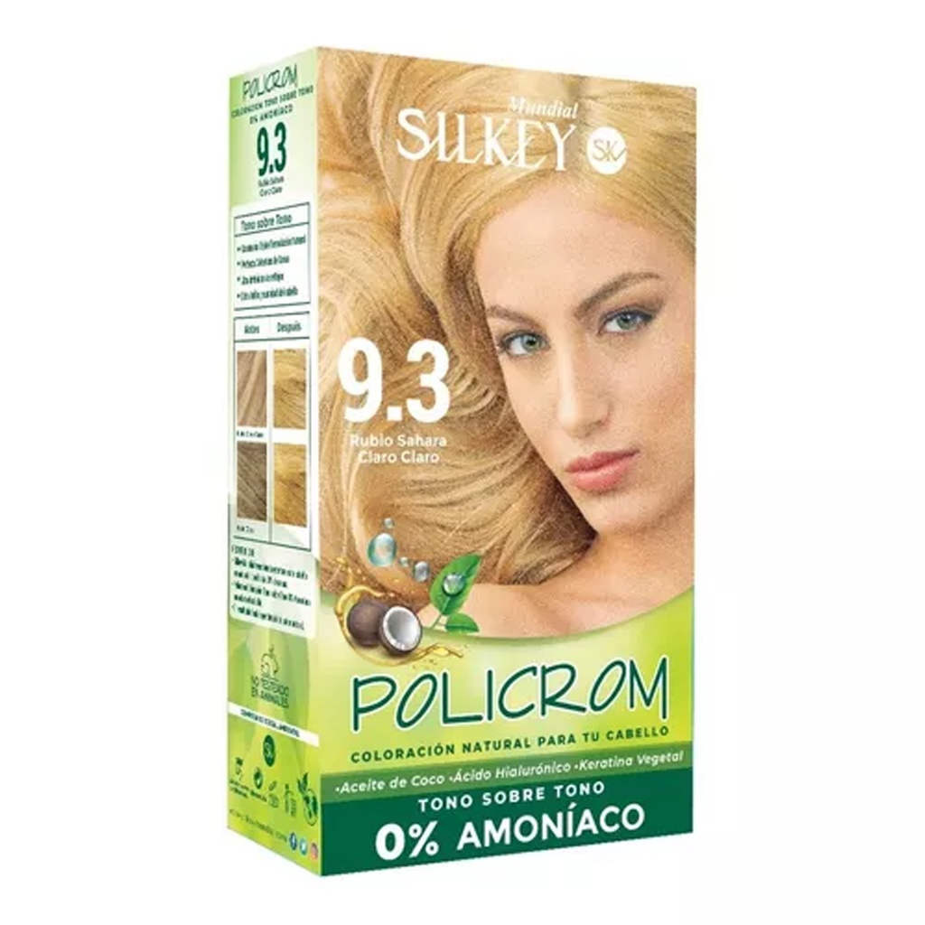 RUBIO SAHARA CLARO CLARO POLICROM SIN AMONIACO KIT SK41.9.3