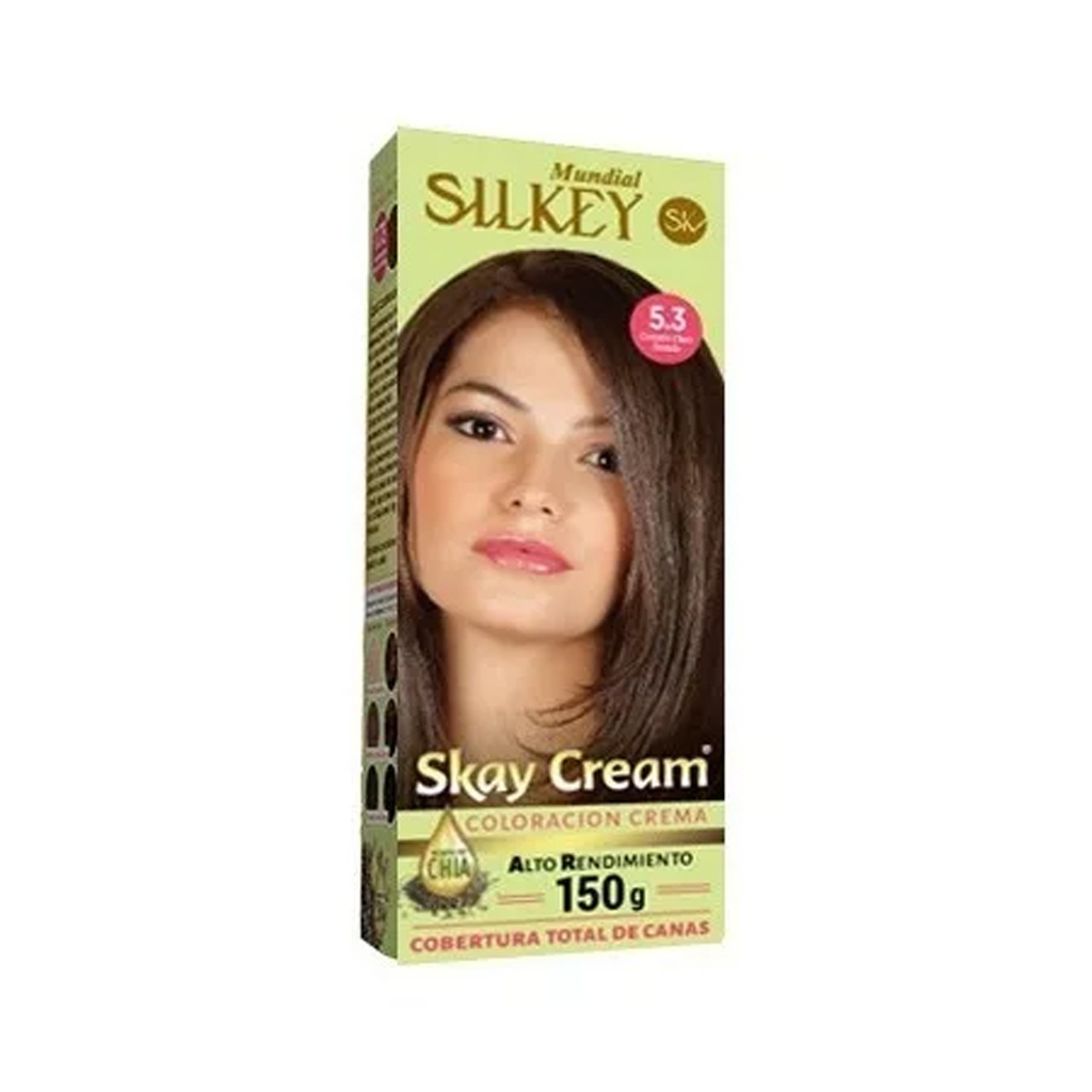 CASTAÑO OSCURO SKAY CREAM ALTO RENDIMIENTO KIT SK55.3