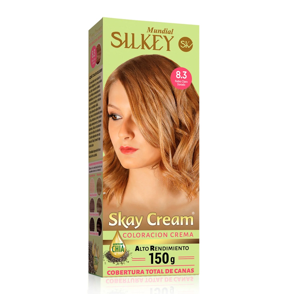 RUBIO CLARO DORADO SKAY CREAM ALTO RENDIMIENTO KIT SK55.8.3