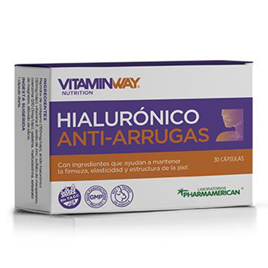 ACIDO HIALURÓNICO ANTI-ARRUGAS VITAMIN WAY - Estuche x 30 cápsulas AQ91