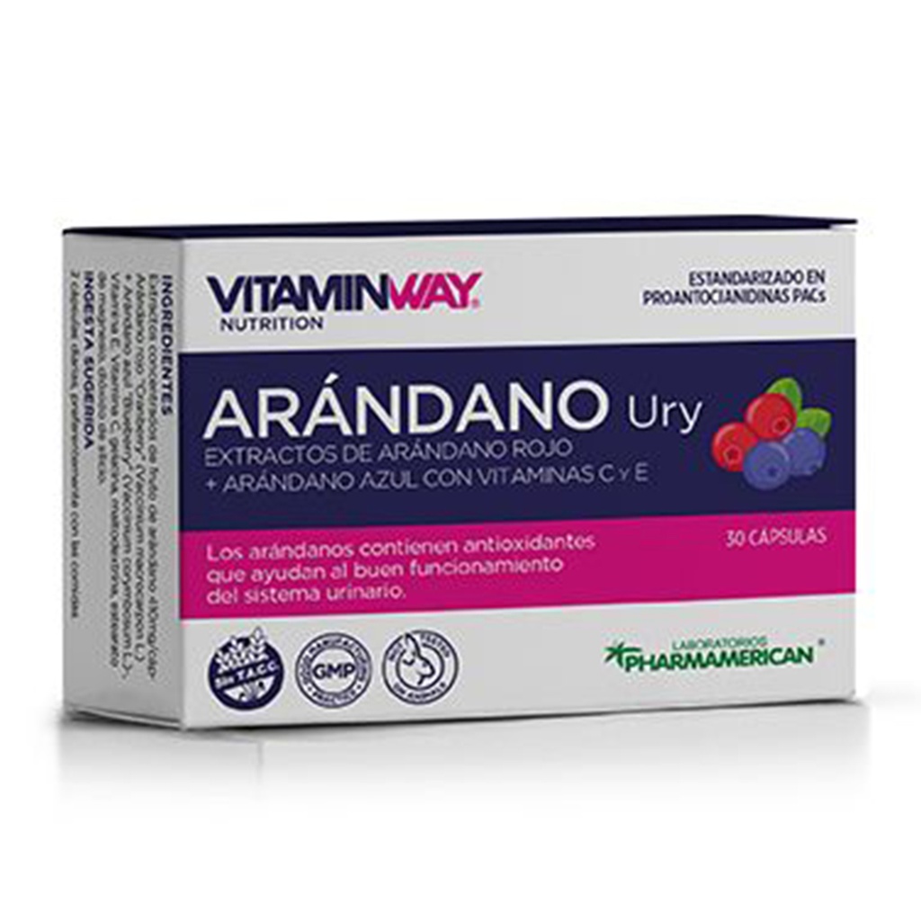 ARÁNDANO URY VITAMIN WAY - Estuche x 30 cápsulas AQ24