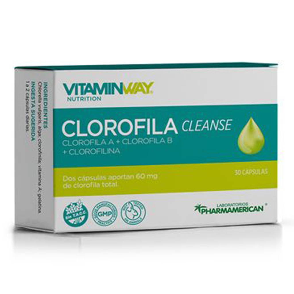 CLOROFILA CLEANSE VITAMIN WAY - Estuche x 30 cápsulas AQ47