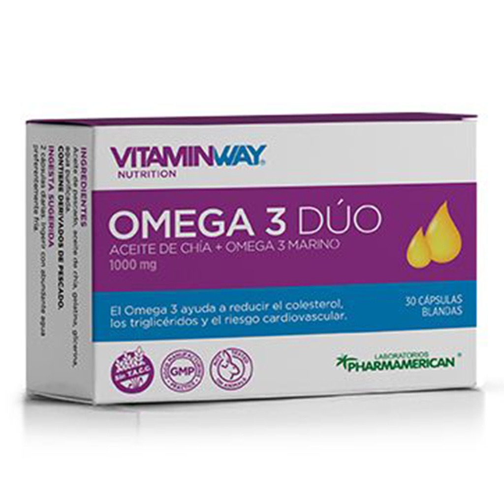 OMEGA 3 DÚO VITAMIN WAY - Estuche x 30 cápsulas AQ112