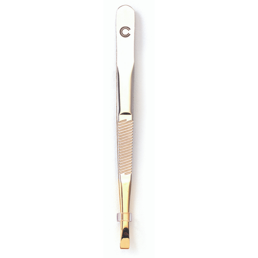 [BA1004] Pinza 1/2 Cuchilla Dorada 8,5cm. - Punta Chata BA1004