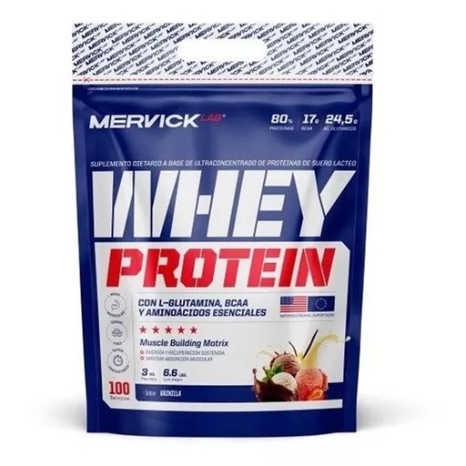 [MER92] WHEY PROTEIN CHOCOLATE MILK 80% PROTEINA + BCAA + GLUTAMINA (100 DOSIS) 3 kg MER92