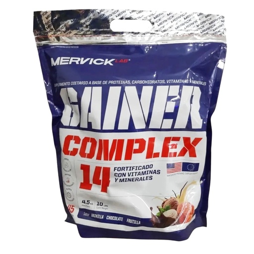 [MER117] GAINER FRUTILLA FORTIFICADO CON VITAMINAS Y MINERALES 4,5kg MER117