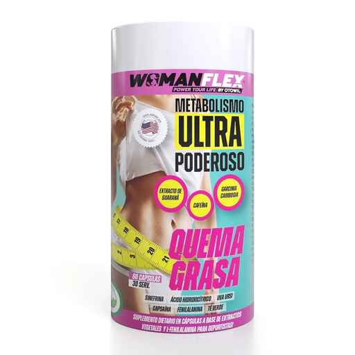 [OC263] WOMANFLEX  Cápsulas Quemadoras de Grasa - METABOLISMO ULTRA PODEROSO QUEMA GRASA - FRASCO x60 cápsulas OC263