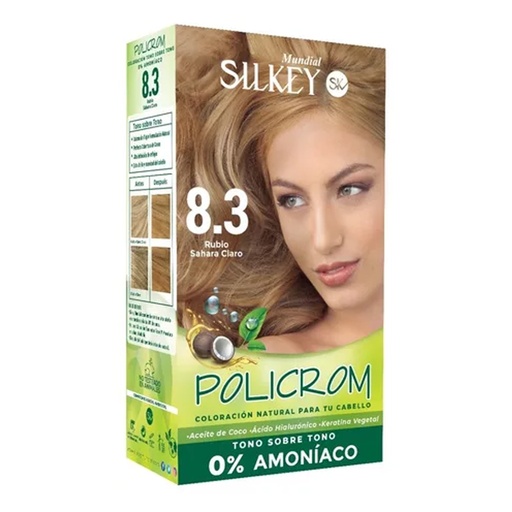 [SK41.8.3] RUBIO SAHARA CLARO POLICROM SIN AMONIACO KIT SK41.8.3