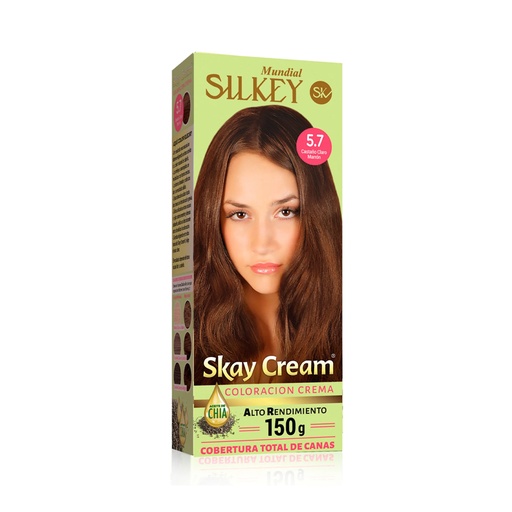 [SK55.5.7] CASTAÑO CLARO MARRON SKAY CREAM ALTO RENDIMIENTO KIT SK55.5.7